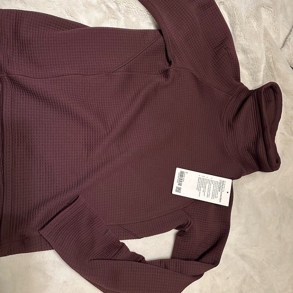 Lululemon Waffle Knit Funnel Neck Long Sleeve